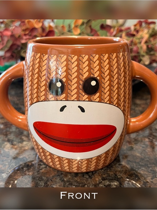 Other - Galerie Sock Monkey 16 fl oz Ceramic Mug Microwave/Dishwasher Safe